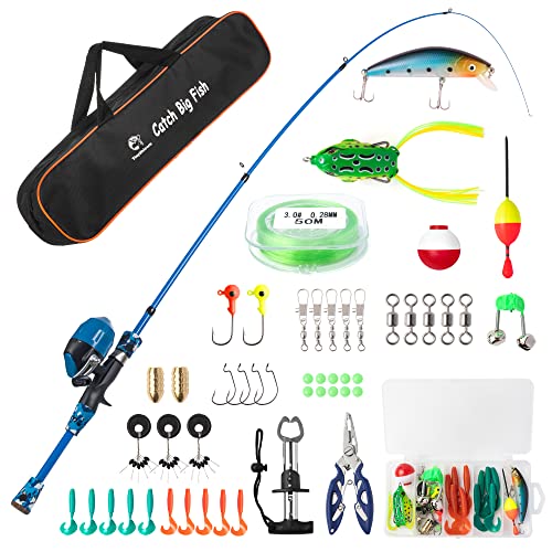 Portable Kids Telescopic Fishing Pole and Reel Combo Kit