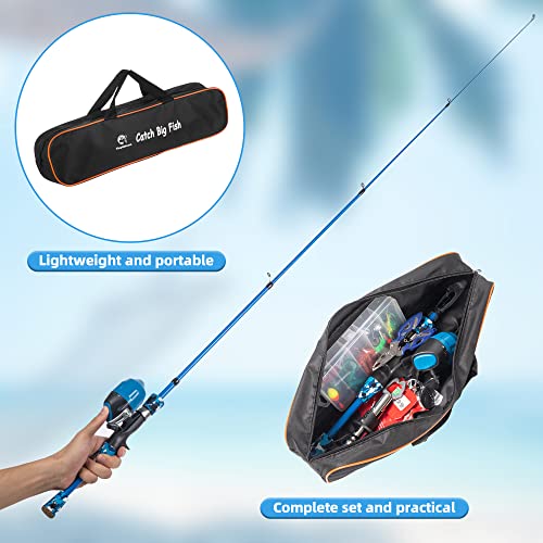 Portable Kids Telescopic Fishing Pole and Reel Combo Kit