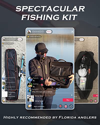 Ghosthorn Telescopic Fishing Rod and Reel Combo, Portable