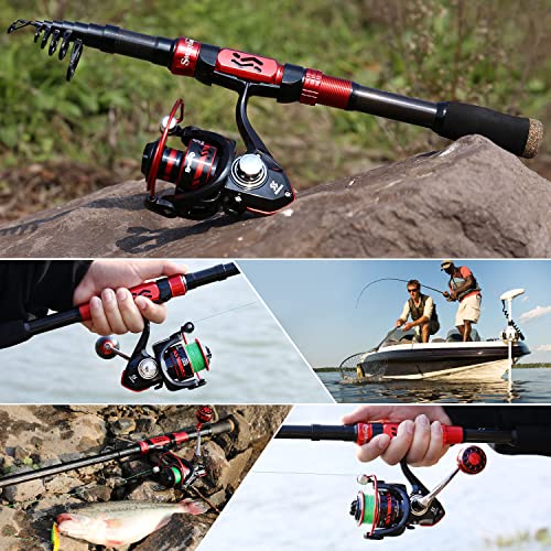 Sougayilang Portable Telescopic Fishing Rod Combo - 1.8M