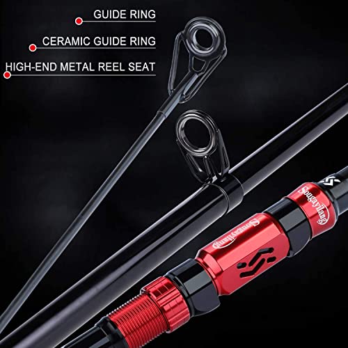Portable Telescopic Fishing Rod Reel Combo - Red