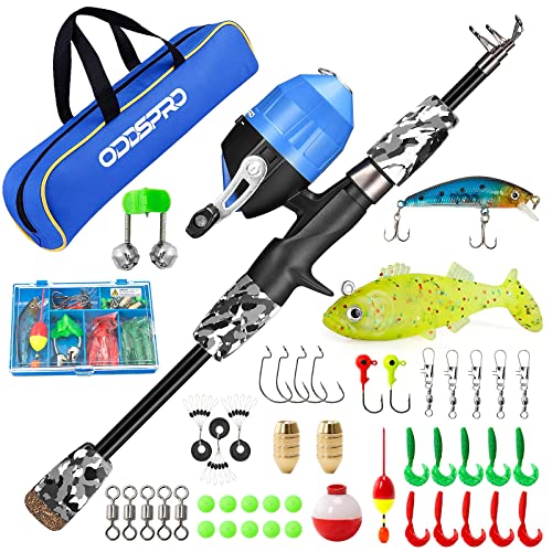 ODDSPRO Toddler Collapsible Fishing Pole and Reel Combo