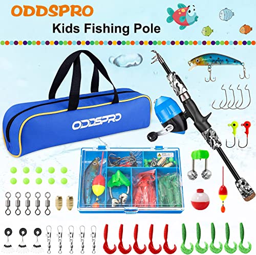 ODDSPRO Toddler Collapsible Fishing Pole and Reel Combo