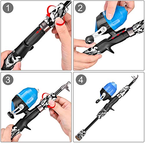 ODDSPRO Toddler Collapsible Fishing Pole and Reel Combo