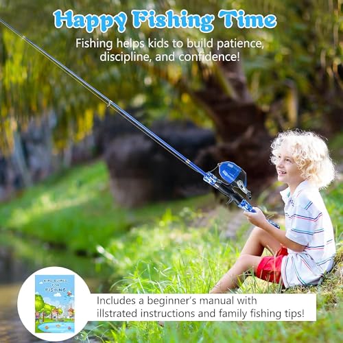 Milerong Kids Portable Telescopic Fishing Rod and Reel