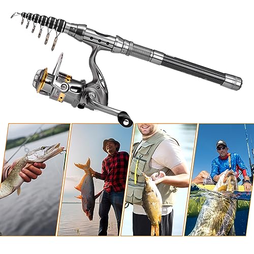 Lixada 2PCS Telescopic Fishing Pole Combo Set