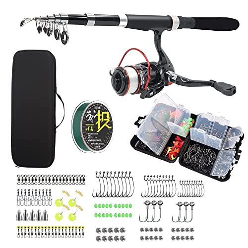 Compact Fishing Combo Set with 145pcs Accessories
