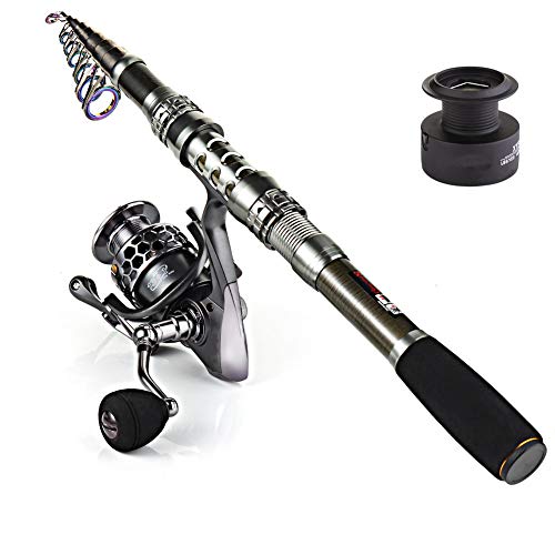 Sougayilang Portable Telescopic Fishing Pole and Spinning Reel
