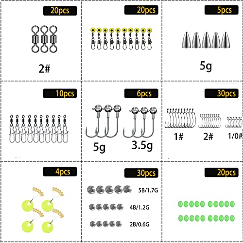 Compact Fishing Combo Set with 145pcs Accessories