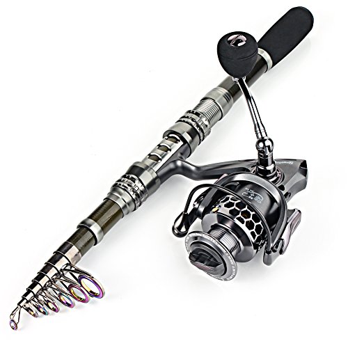 Sougayilang Portable Telescopic Fishing Pole and Spinning Reel