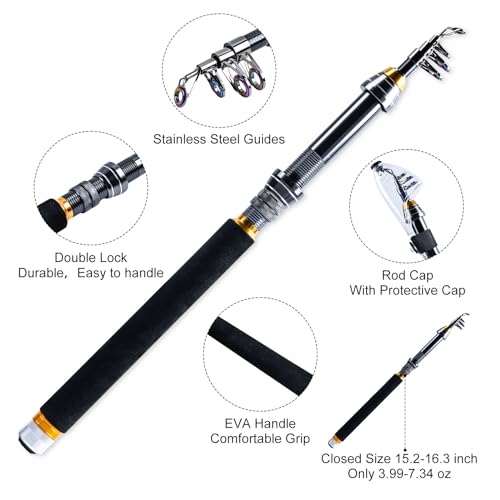 Goture Telescopic Fishing Rod and Reel Combo Set