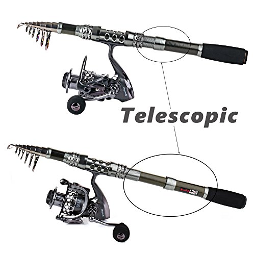 Sougayilang Portable Telescopic Fishing Pole and Spinning Reel