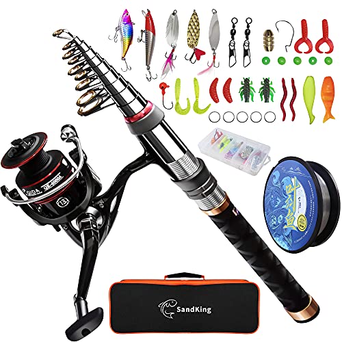 Carbon Fiber Telescopic Fishing Rod and Reel Combo