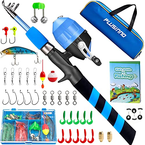 Youth Fishing Pole & Reel Combo Kit with Tackle Box