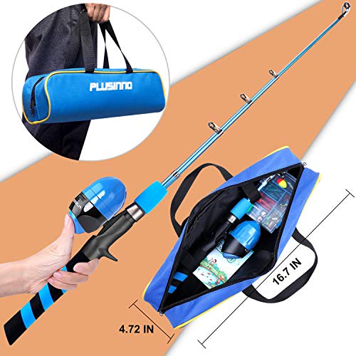 Youth Fishing Pole & Reel Combo Kit with Tackle Box