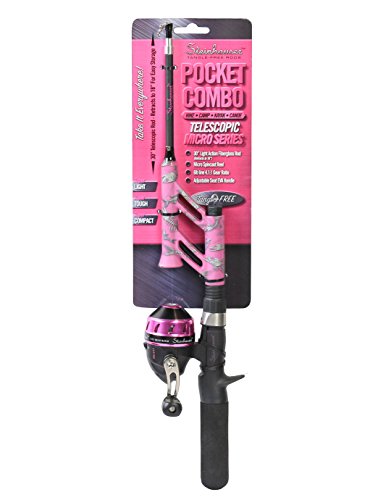 Steinhauser Tangle-Free Telescoping Fishing Pole, Adjustable, Pink