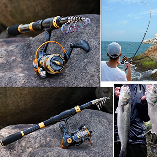 Sougayilang Telescopic Fishing Rod Reel Combo Kit - 2.1M/6.89Ft