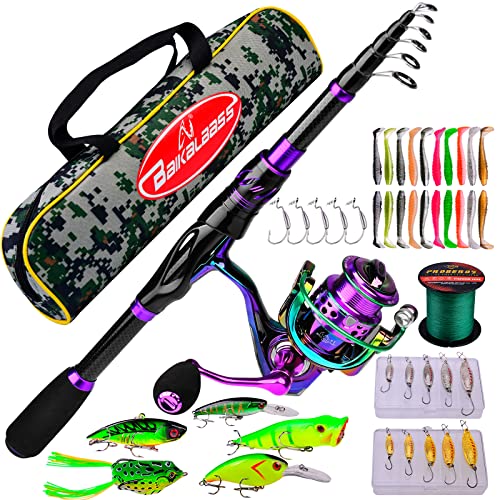 6.9ft Carbon Fiber Telescopic Fishing Rod and Reel Combo