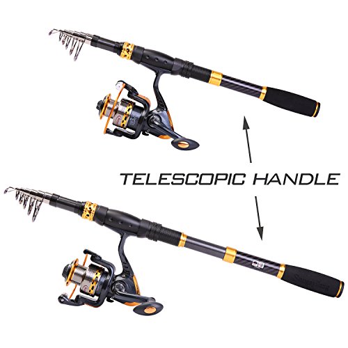 Sougayilang Telescopic Fishing Rod Reel Combo Kit - 2.1M/6.89Ft