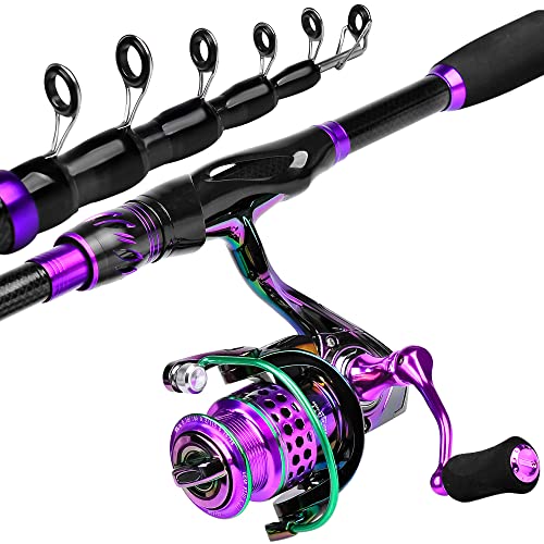 6.9ft Carbon Fiber Telescopic Fishing Rod and Reel Combo