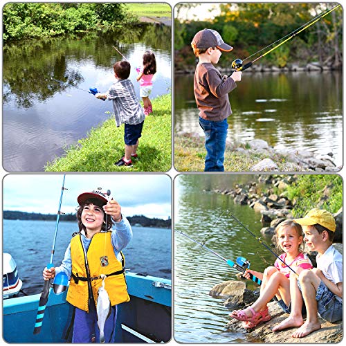 Youth Fishing Pole & Reel Combo Kit with Tackle Box