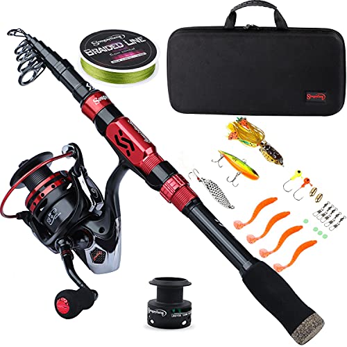 Sougayilang Telescopic Fishing Rod Combo with Spinning Reel
