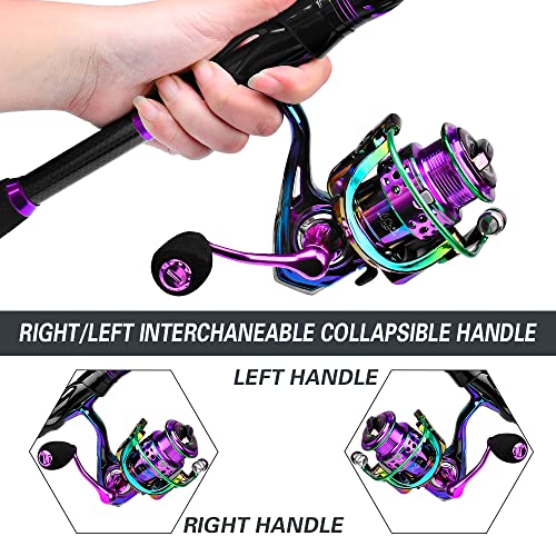 6.9ft Carbon Fiber Telescopic Fishing Rod and Reel Combo