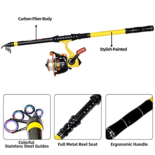 Richcat Telescopic Fishing Rod and Reel Combo Kit