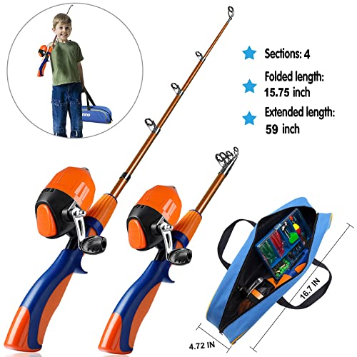 Youth Portable Telescopic Fishing Pole with Full Kit