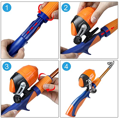 Youth Portable Telescopic Fishing Pole with Full Kit