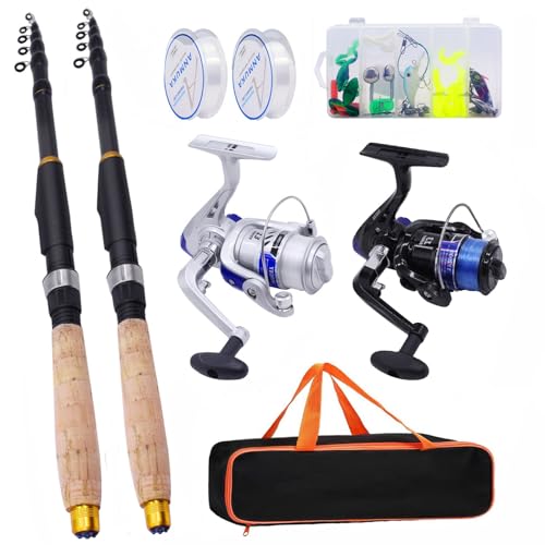 Telescopic Fishing Rod and Reel Combo with Lures