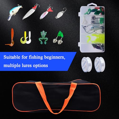 Telescopic Fishing Rod and Reel Combo with Lures