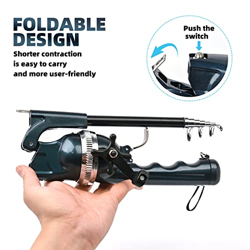 BLISSWILL Portable Fishing Rod and Reel Combo