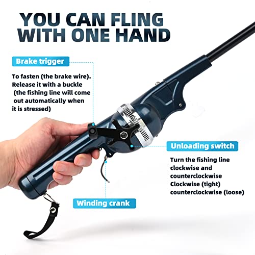 BLISSWILL Portable Fishing Rod and Reel Combo