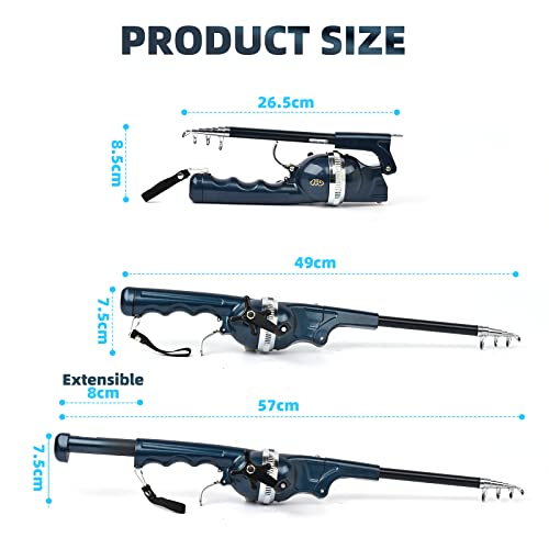 BLISSWILL Portable Fishing Rod and Reel Combo