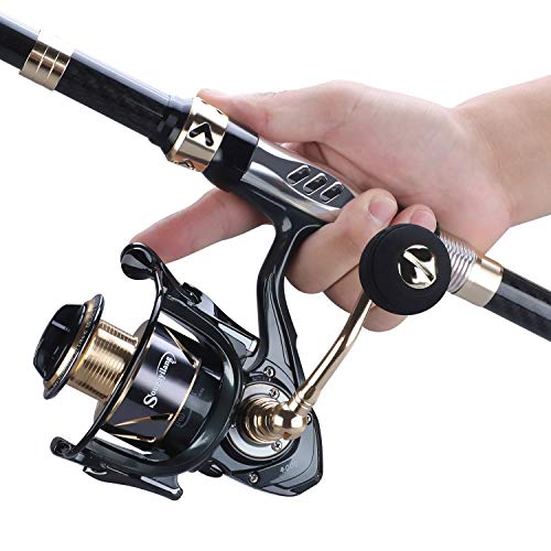 Sougayilang Telescopic Fishing Rod Reel Combo Kit