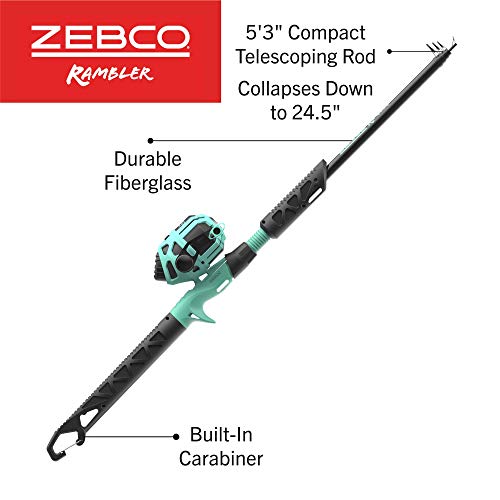 Zebco Kids Rambler Telescopic Spincast Rod and Reel