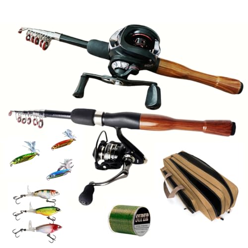 Carbon Fiber Telescopic Fishing Rod and Reel Combo