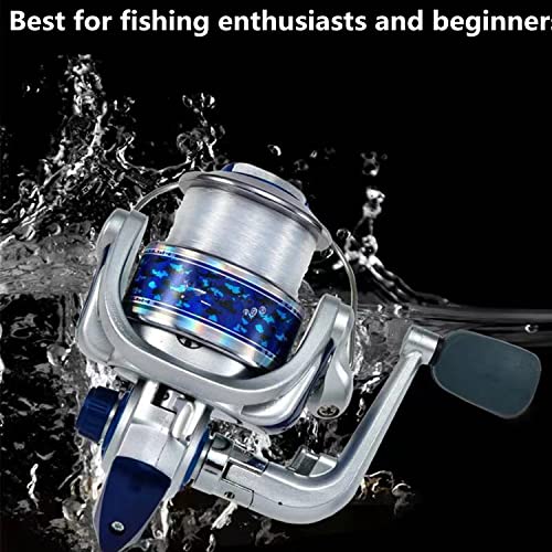 Compact Fishing Pole Combo Set: 2 Rods, 2 Reels