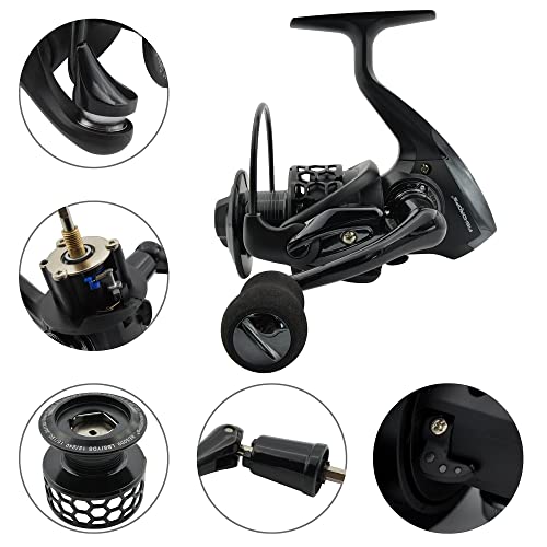 Fishdrops 12+1BB Ultra Lightweight Spinning Reel with Carved Aluminum Spool