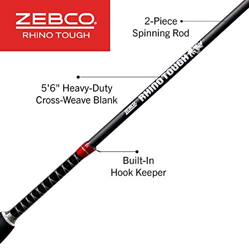 Zebco Rhino Tough Spinning Fishing Rod - Heavy Duty