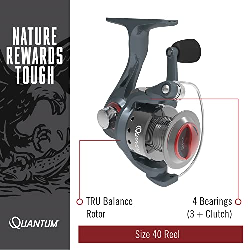 Quantum Optix Spinning Fishing Reel, Size 40, Silver