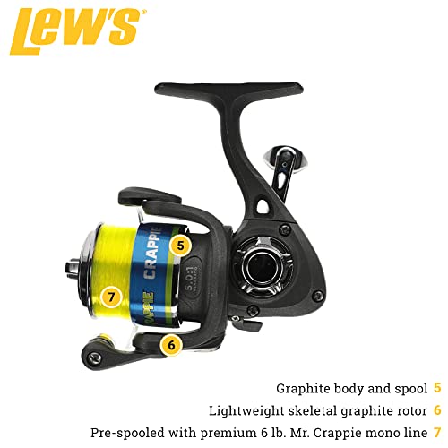 Lew's Crappie Thunder Spinning Reel, Size 75, 5.0:1 Gear Ratio
