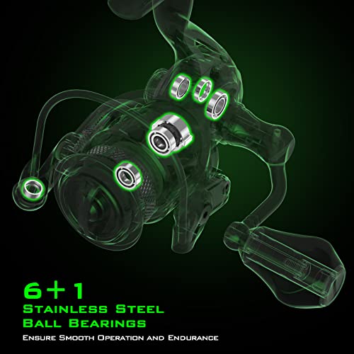 KastKing Zephyr 500 Green Spinning Reel for Fresh & Saltwater Fishing