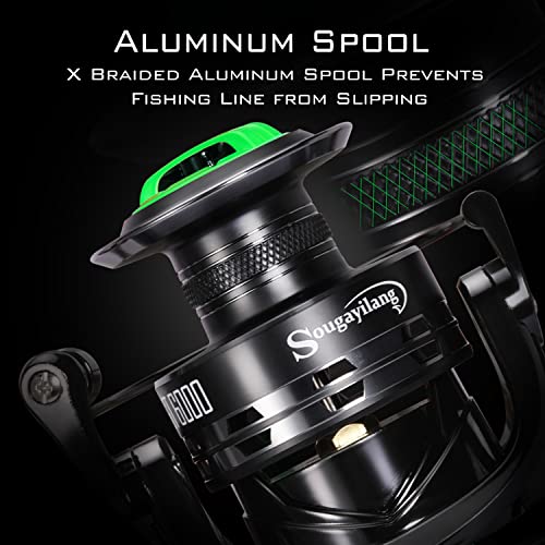 Sougayilang Lightweight Spinning Fishing Reel 11+1BB GT2000