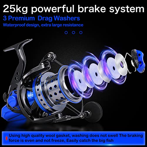 Sougayilang 10000 Series Spinning Reels for Surf Fishing