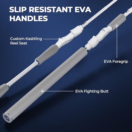 KastKing Centron Lite Spinning Combo: 7'6" MH White