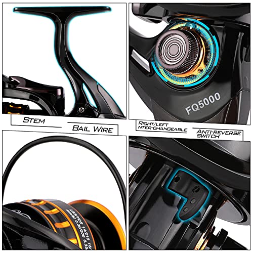 Sougayilang Lightweight Spinning Reel Stainless BB Smooth Fishing