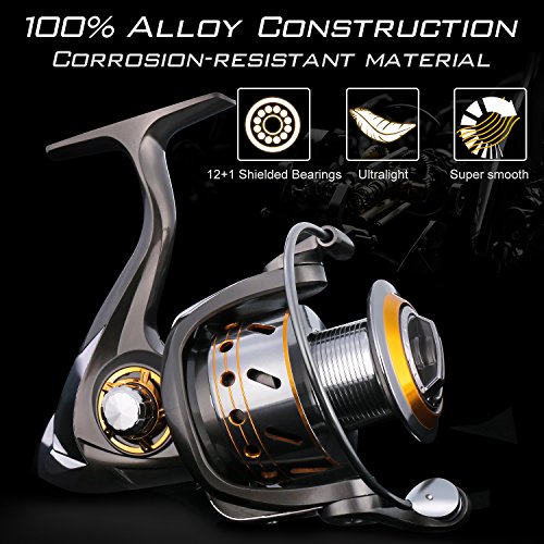 Sougayilang Ultralight Smooth Spinning Reel for Freshwater Saltwater