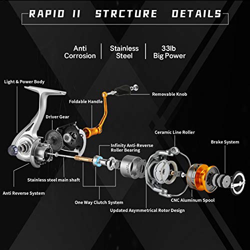 SeaKnight Rapid II Saltwater Spinning Reel, 4.7:1,6.2:1 High Speed